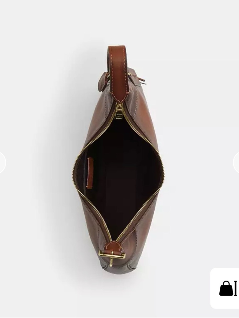 Coach Chestnut Brown Leather Shoulder Bag with Gold Hardware - Picture 5 of 8